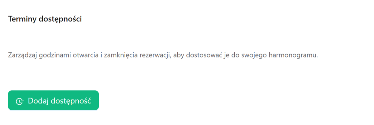 Okno Terminy dostępności