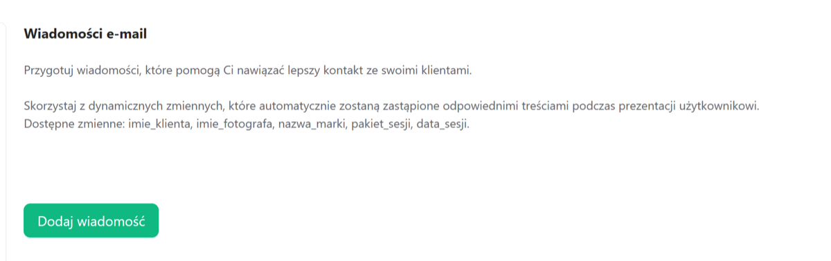 Przycisk Dodaj wiadomość